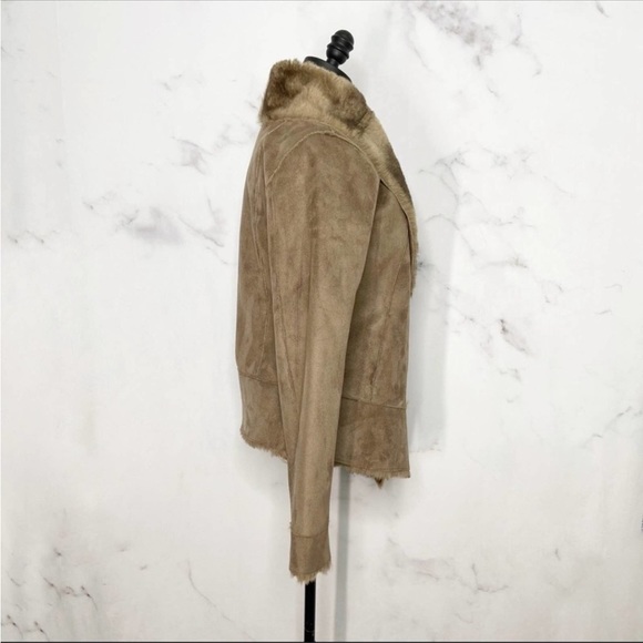 Women’s Faux Fur Suede Jacket Coat, size S - Picture 5 of 9